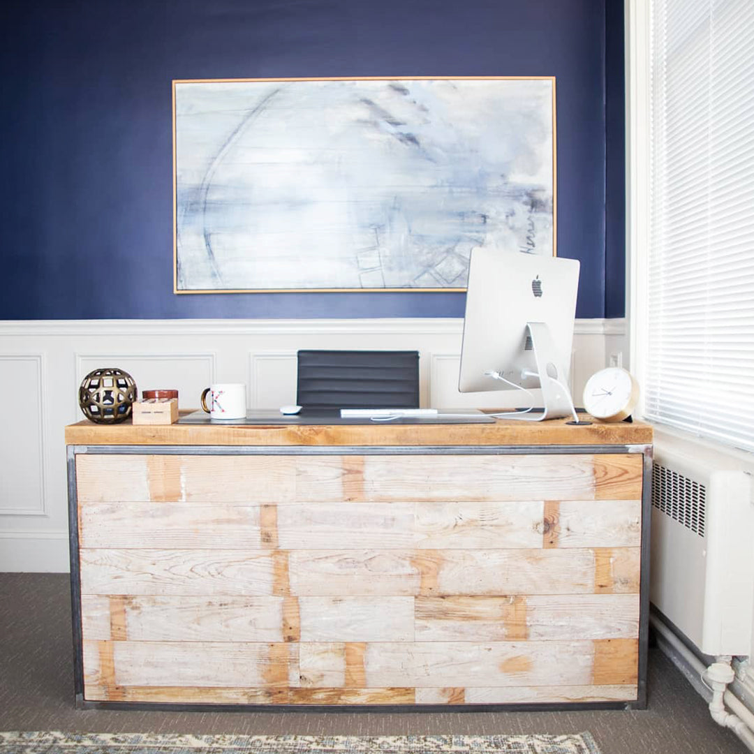 Reclaimed Wood Office Desk Chicago Fabrications