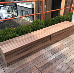 Reclaimed Redwood Storage Bench