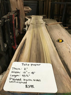 Live Edge Tulip Poplar Slab