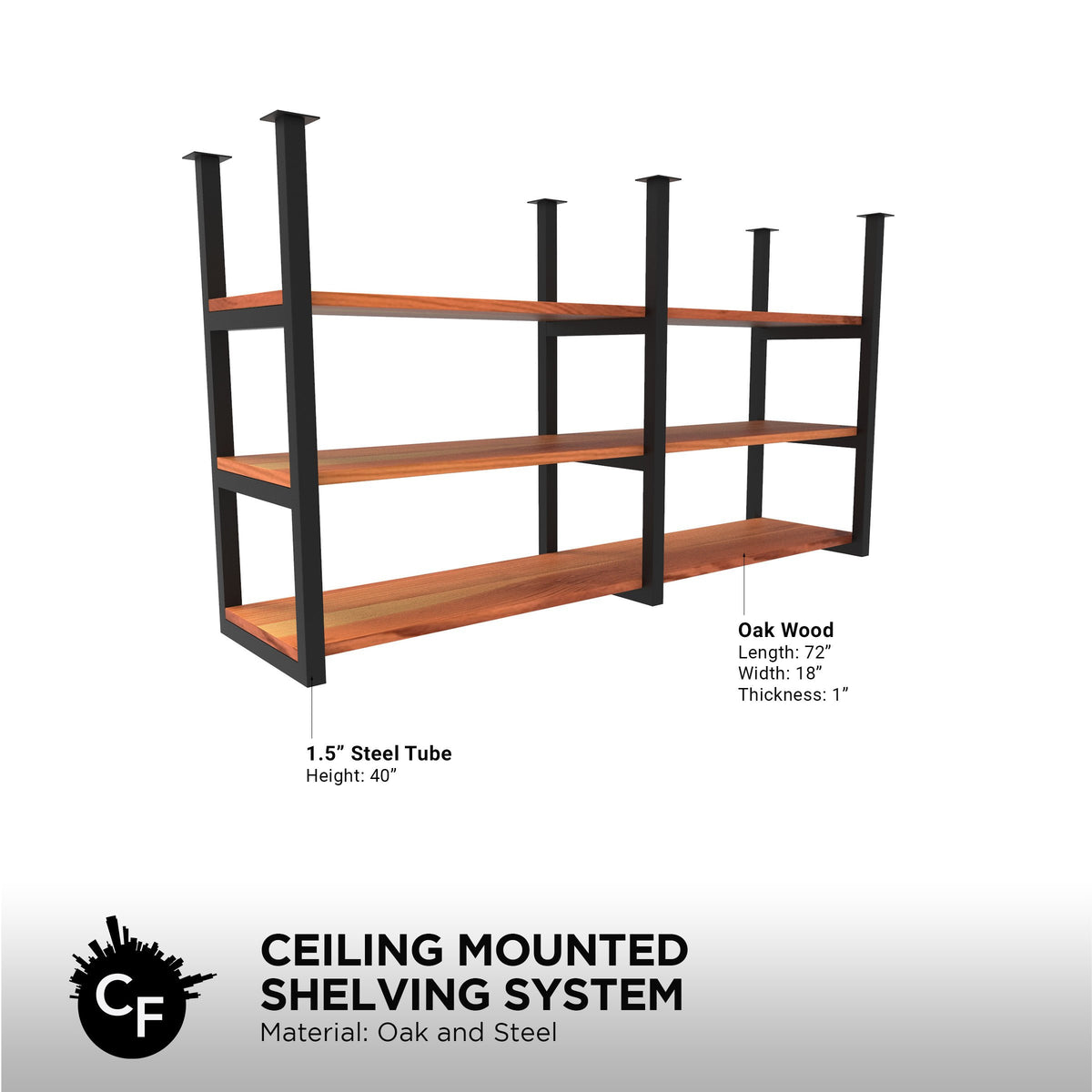 Ceiling Mounted Shelving System Chicago Fabrications
