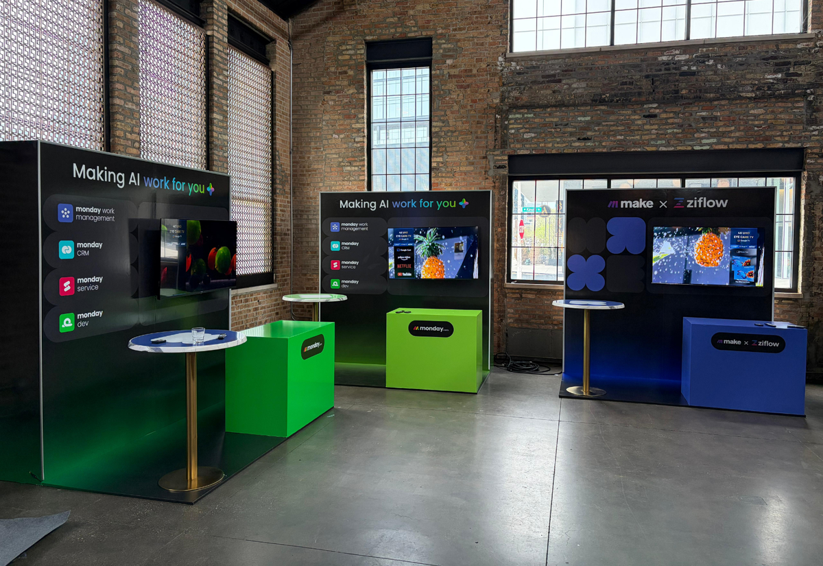 Custom monday.com Demo Booths | Reusable Event Display Fabrication