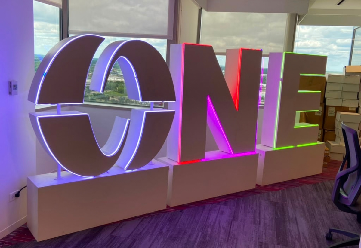 Paylocity Custom Stage & Illuminated ONE Letters