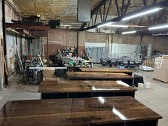 Bar Counter with Walnut Top and Tile Detail