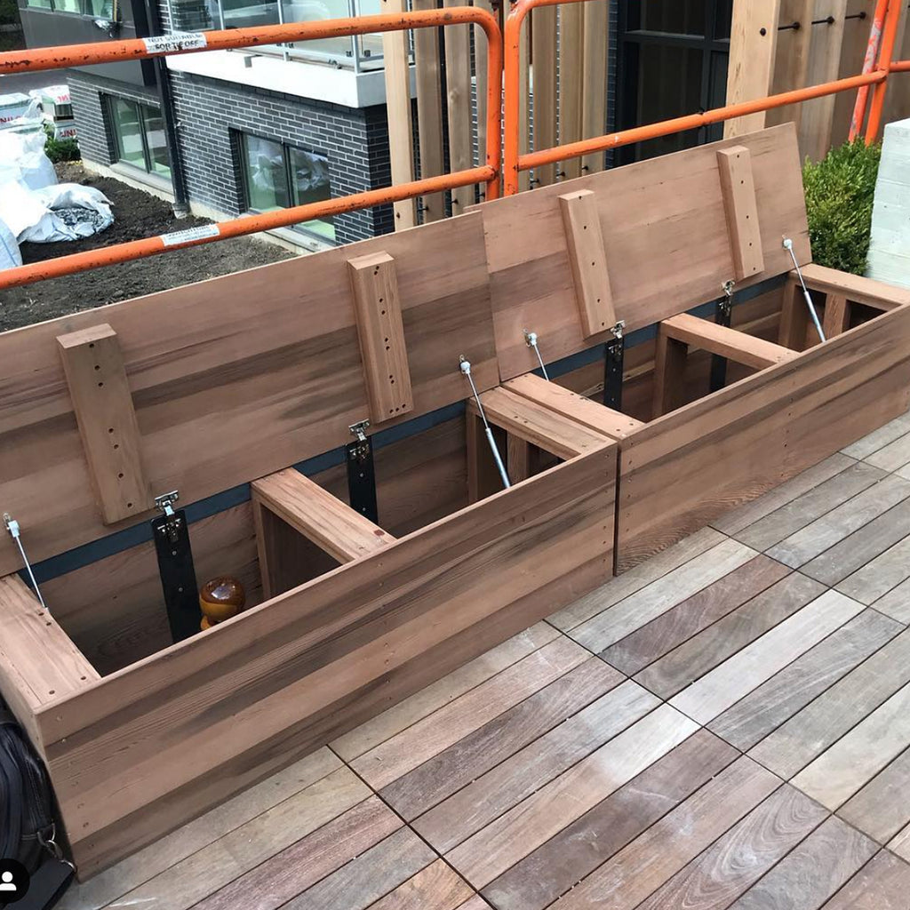 Redwood Storage Bench