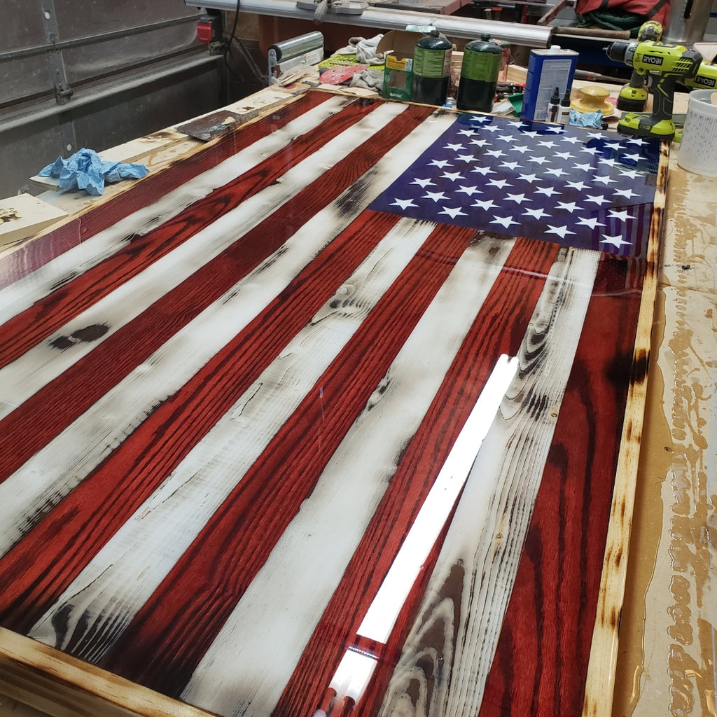 Wooden American Flag