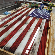 Wooden American Flag