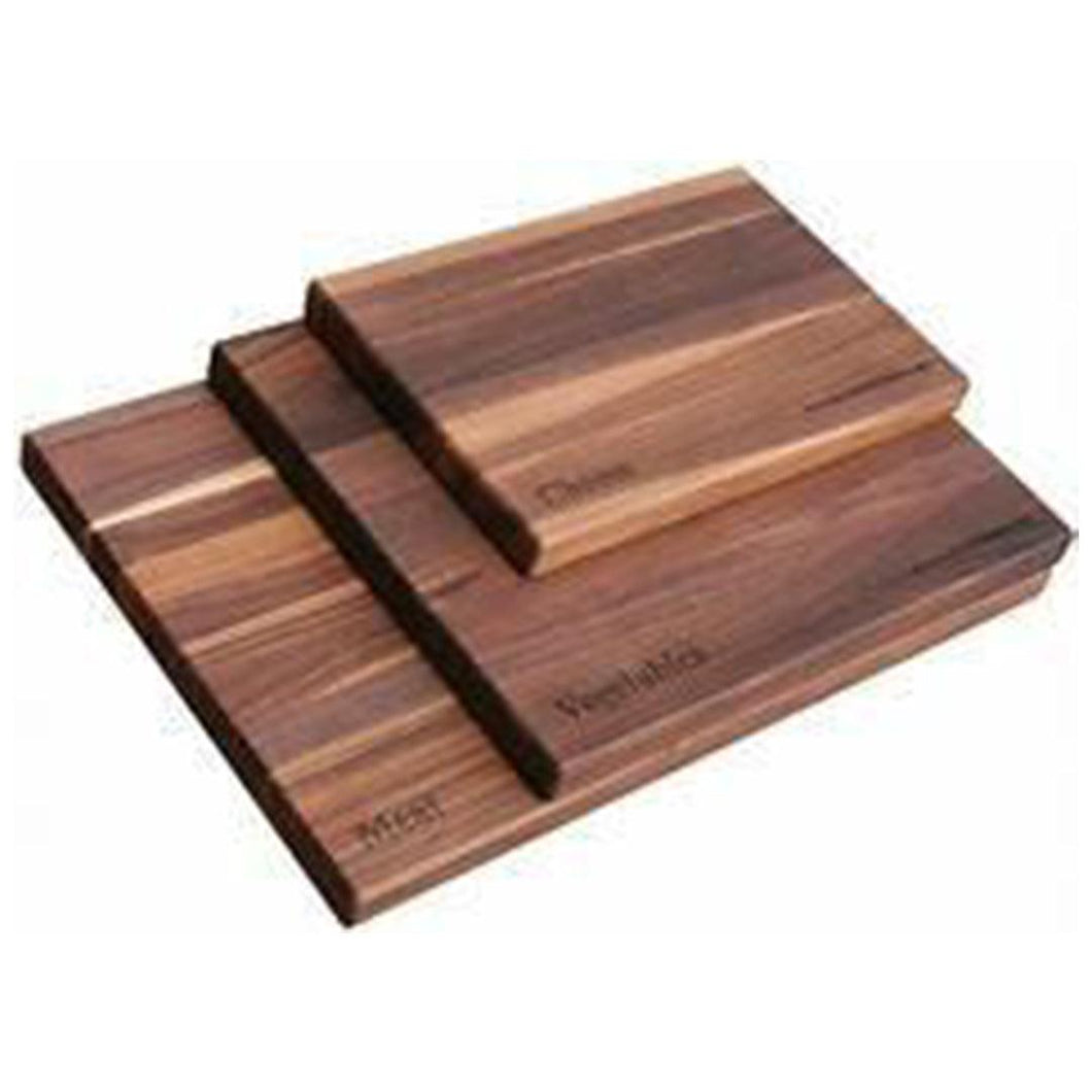 3-Piece Walnut Wooden Chopping Board