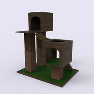 reclaimed wood cat house | Reclaimed Wood | Reclaimed Wood Cat Playhouse | Pet Furniture | Pet Home | Walnut Wood Dog Bed Platform