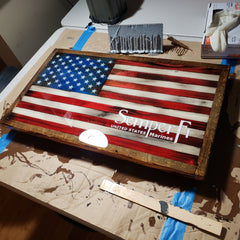 Wooden American Flag