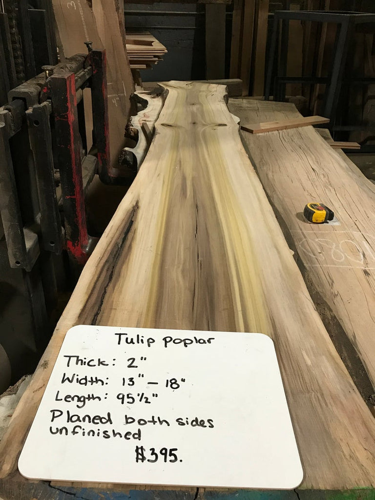 Live Edge Tulip Poplar Slab