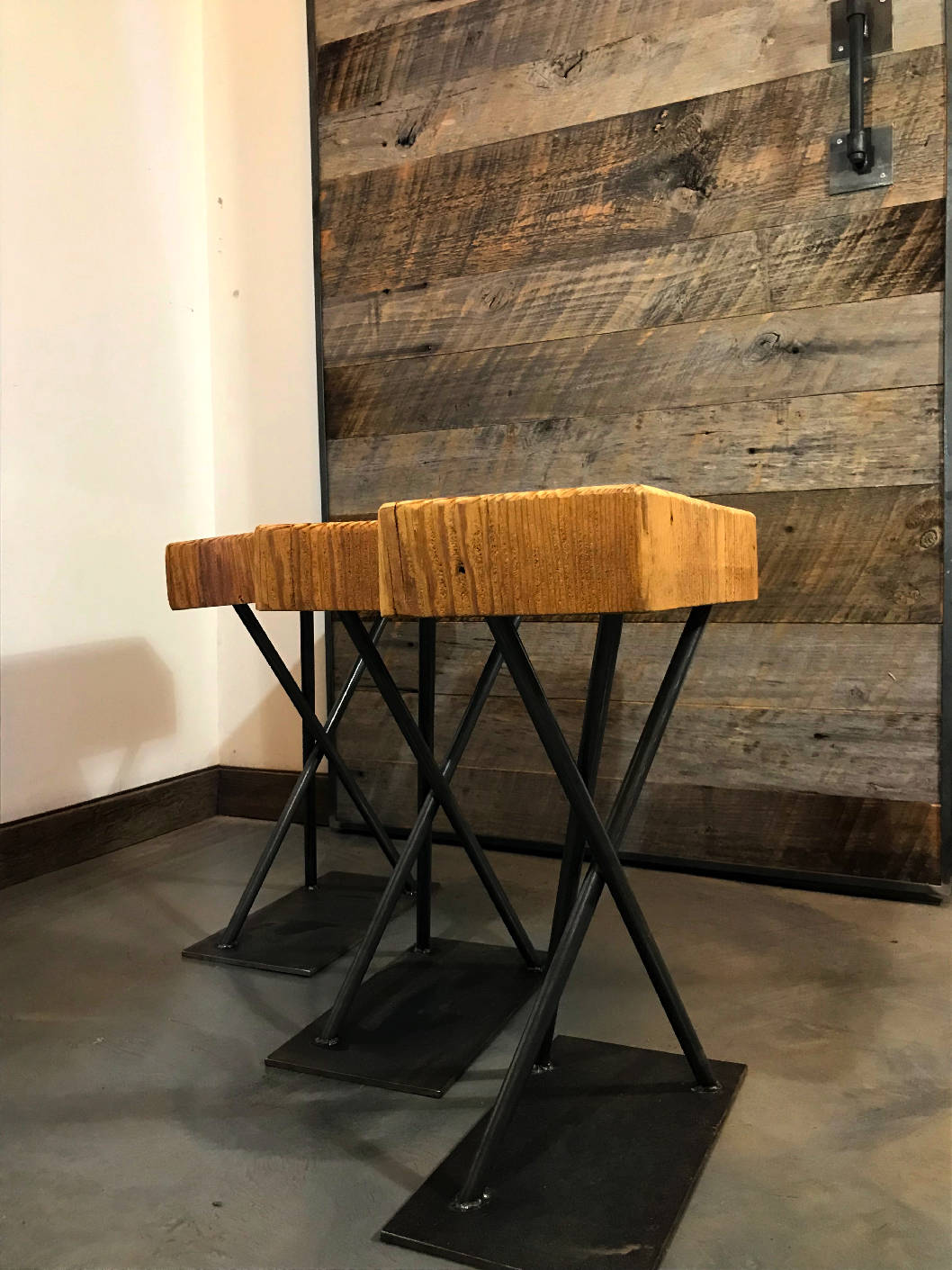 Structural Timber Stool – Chicago Fabrications