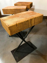 Rustic Steel and Structural Timber Stool