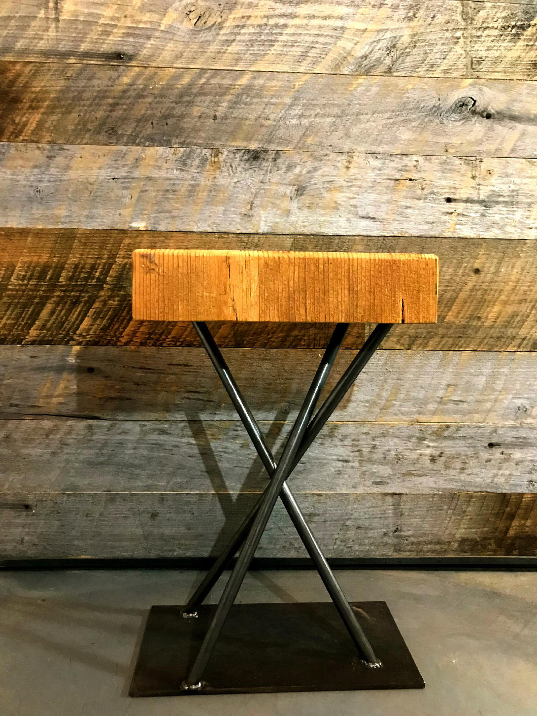 Structural Timber Stool – Chicago Fabrications