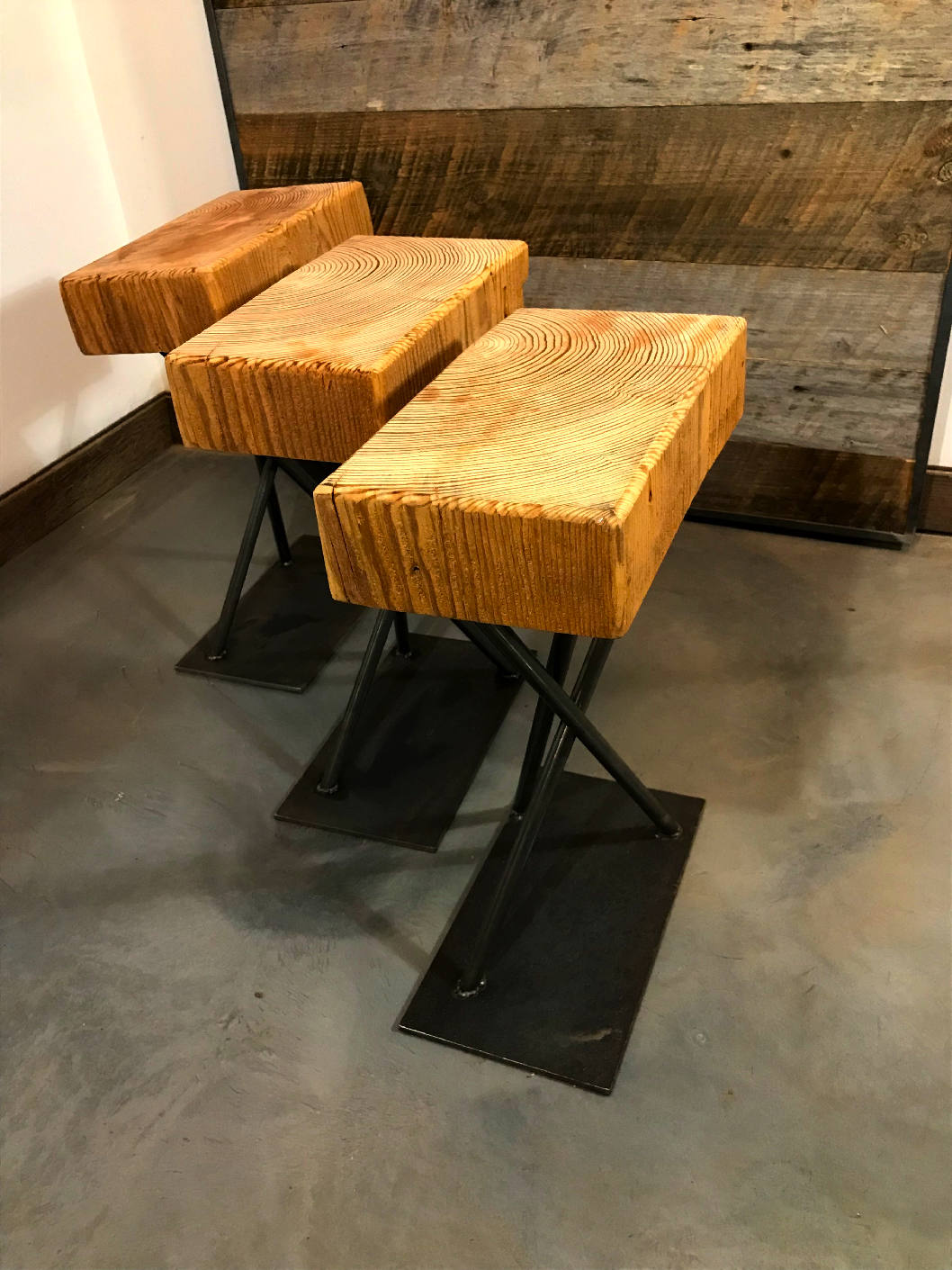 Structural Support Stool Structural Timber Stool – Chicago Fabrications