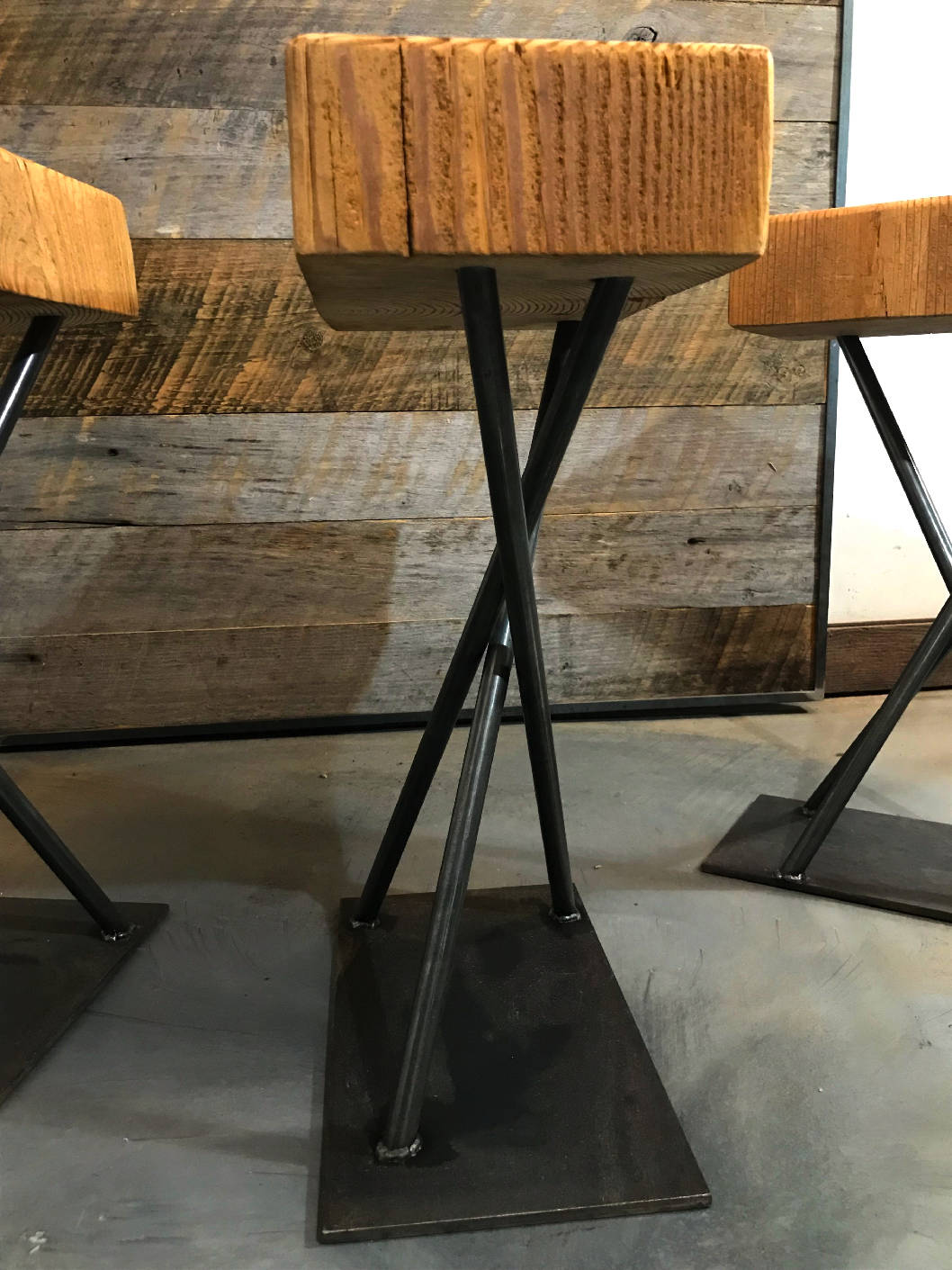 Structural Support Stool Structural Timber Stool – Chicago Fabrications