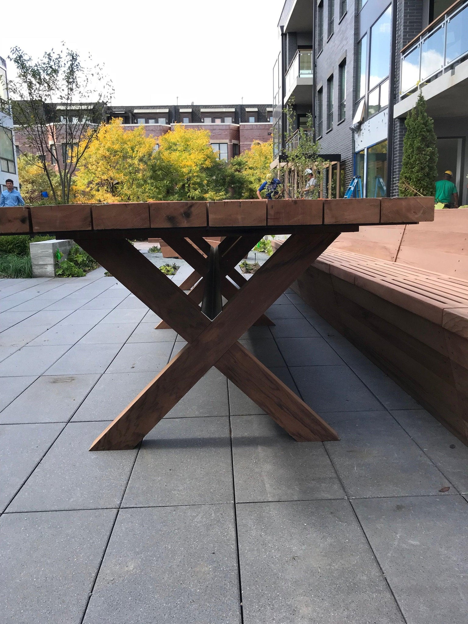 16’ Redwood Indoor/Outdoor Table – Chicago Fabrications