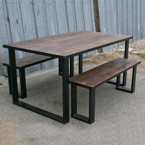 Oakwood Table and Bench Set