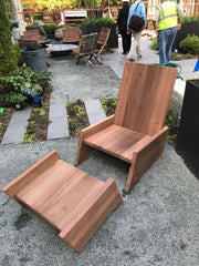 Solid Reclaimed Red Wood Comfort Chair From Chicago Water Tower For Both Indoor And Outdoor Use