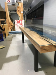 Live Edge Cottonwood and Epoxy Resin Coffee Table