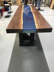 Live Edge Walnut and Epoxy Resin Coffee Table