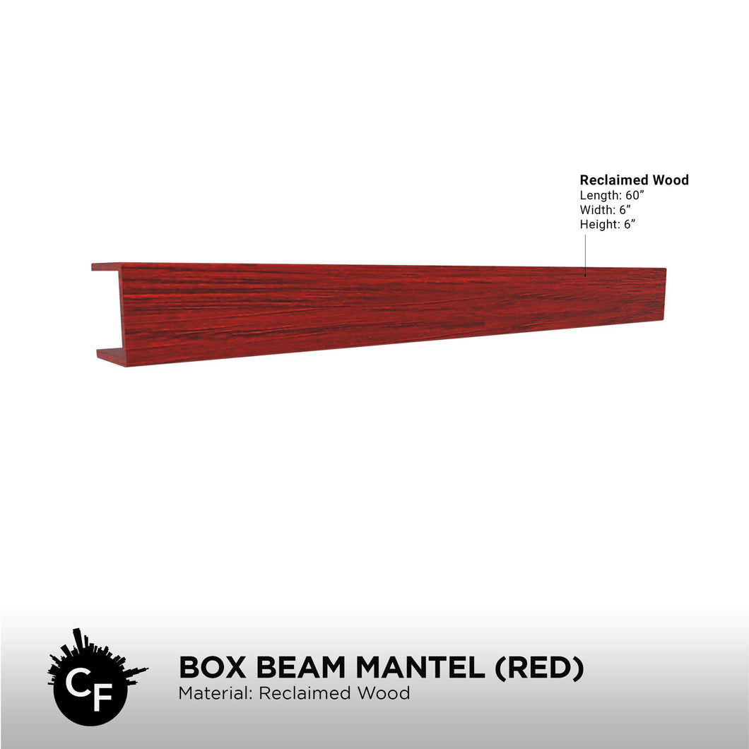 Box Beam Mantel (Red)