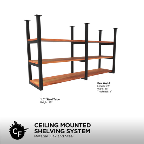Ceiling Mounted Shelving System