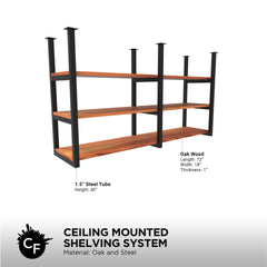 Ceiling Mounted Shelving System