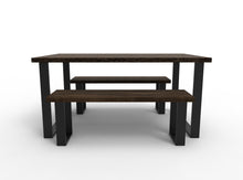 Dining Table with Two Long Benches