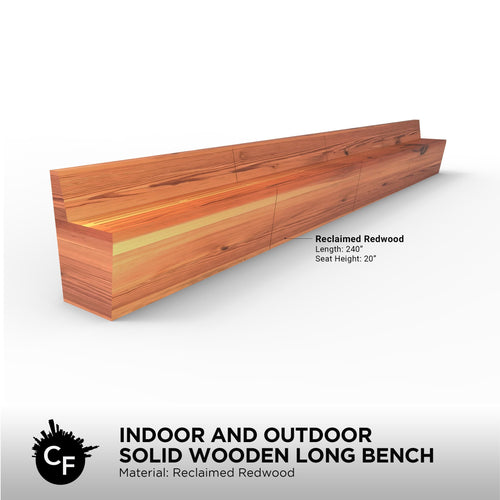 Indoor and Outdoor Solid Wooden Long Bench