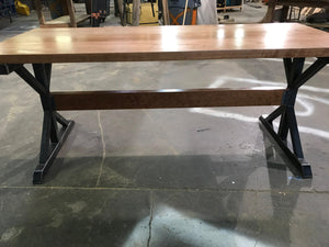 6FT Long Custom Beautiful Cherry Wood Desk with Steel base