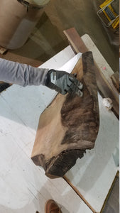 Live Edge Walnut Slab - Great for a serving platter, creating an end table, wall decor, and many more options!