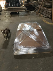 Natural Barn Wood Door with tin roofing