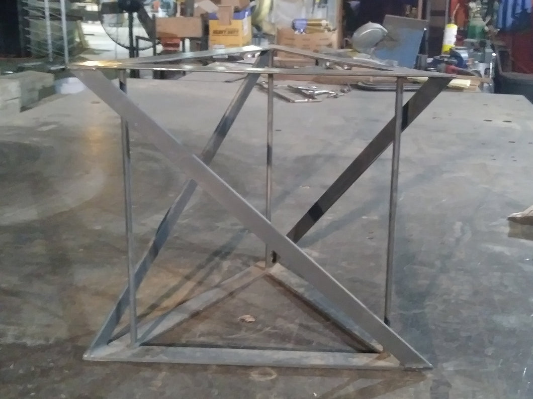 Steel coffee table base - triangular ( Contemporary style )