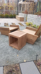 Red Wood End Table (Great for Outside)