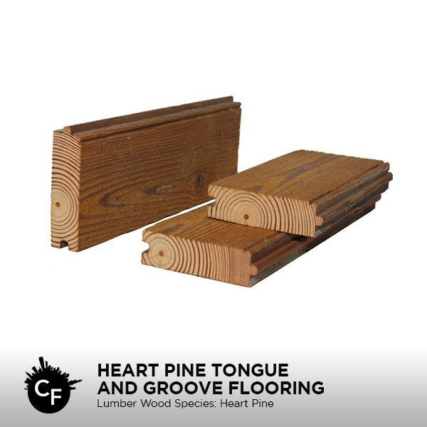 Heart Pine Tongue and Groove Flooring