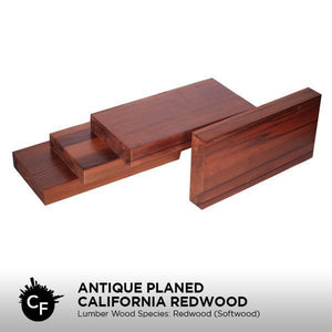Antique Planed California Redwood