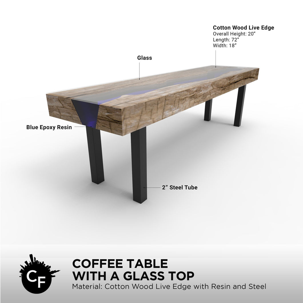 Coffee Table with a Glass Top