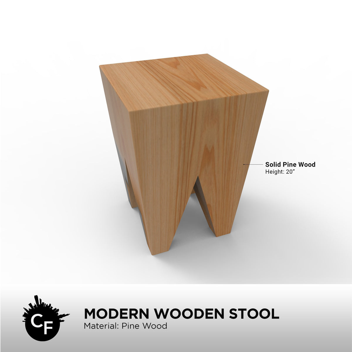 Modern Wooden Stool – Chicago Fabrications