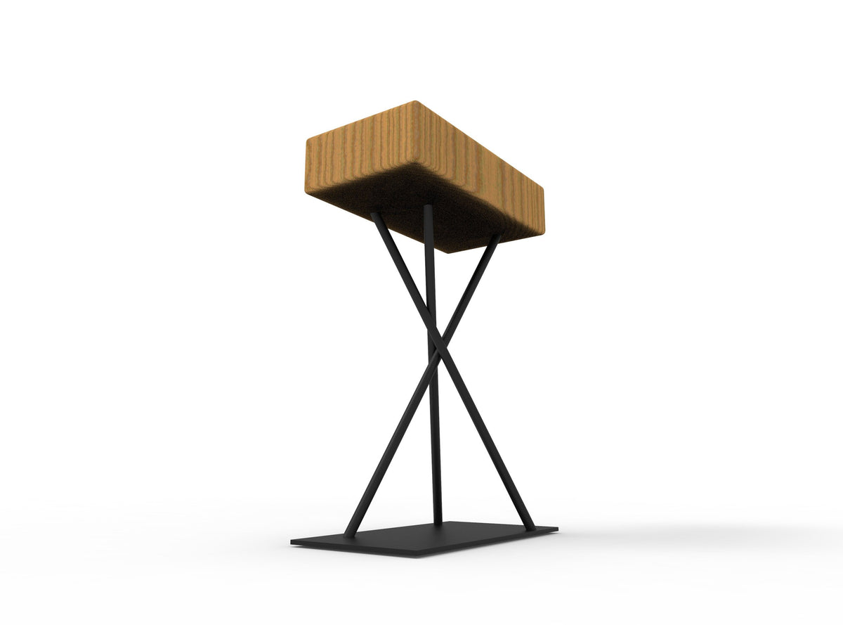 Structural Support Stool Rustic Steel and Structural Timber Stool