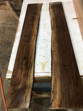 Pair of 1/4&quot; Live Edge Walnut Slabs (Milled for Mirror edges)