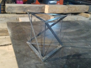 Steel coffee table base - triangular ( Contemporary style )