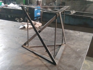Steel coffee table base - triangular ( Contemporary style )
