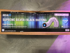 Ideal-Air Supreme Silver/Black Ducting 6 in x 25ft