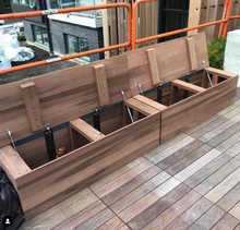 Reclaimed Redwood Storage Bench